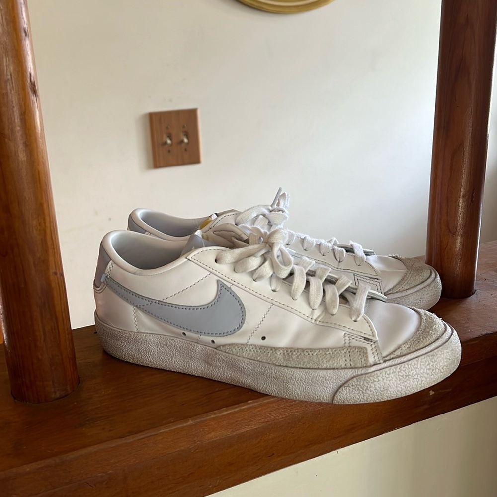 Nike Blazers with Light Blue accents